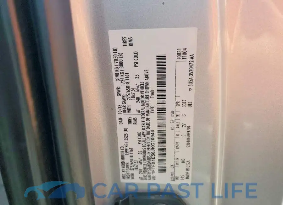 1FTFX1E56JKG10944# 12