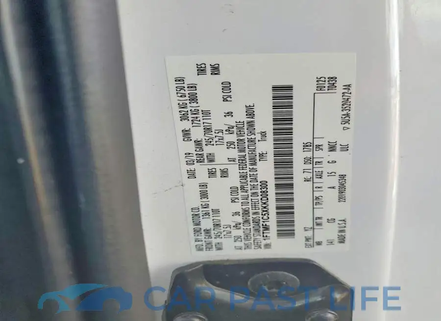 1FTMF1C5XKKD08300# 12