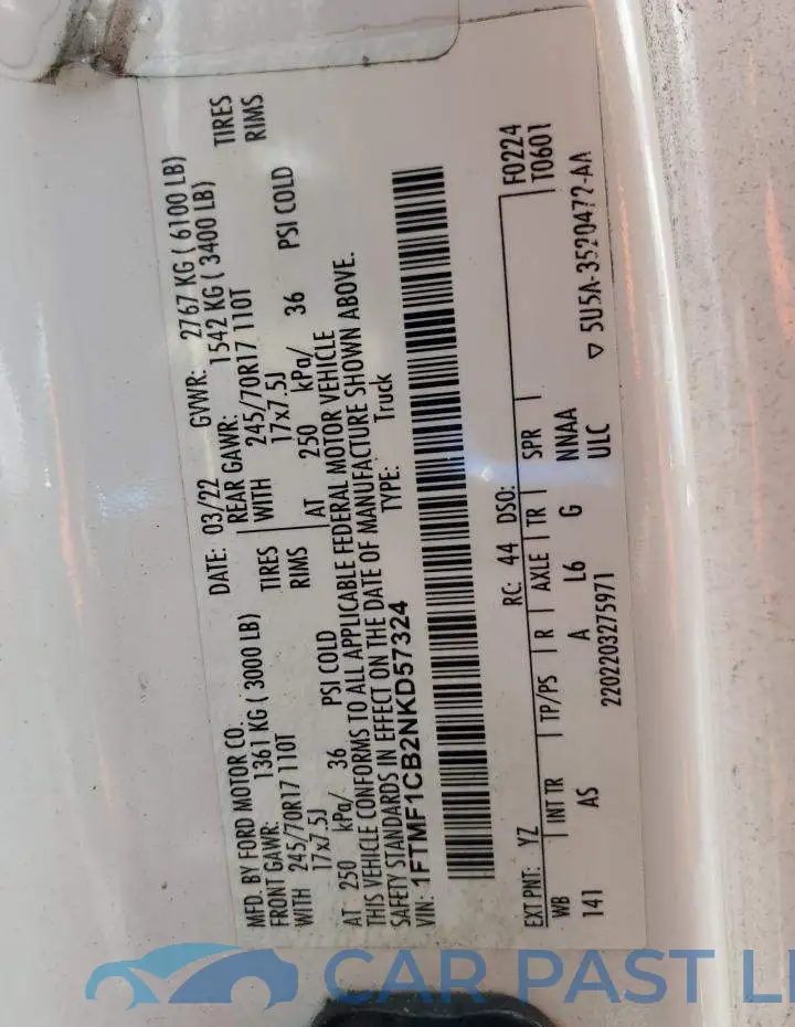 1FTMF1CB2NKD57324# 13