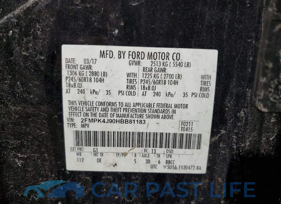 2FMPK4J90HBB81183# 13