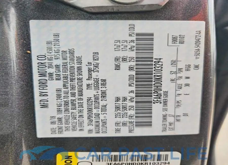 3FA6P0HD0KR103294# 12