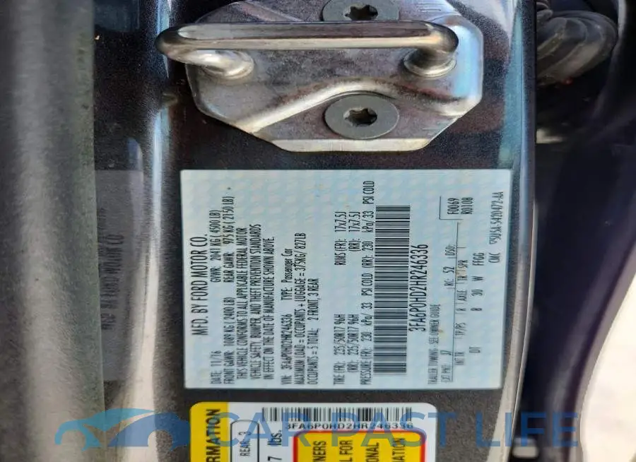 3FA6P0HD2HR246336# 12