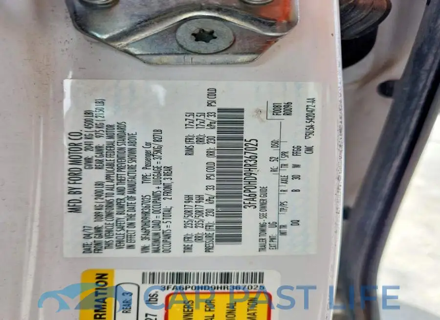 3FA6P0HD9HR367025# 12