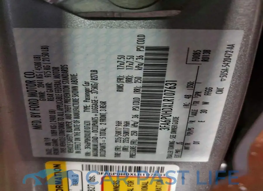 3FA6P0HDXLR107631# 12