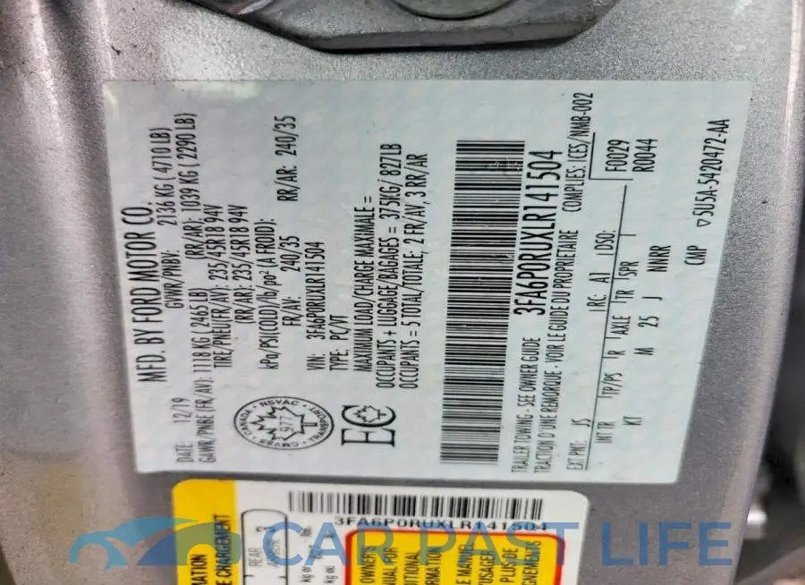 3FA6P0RUXLR141504# 13