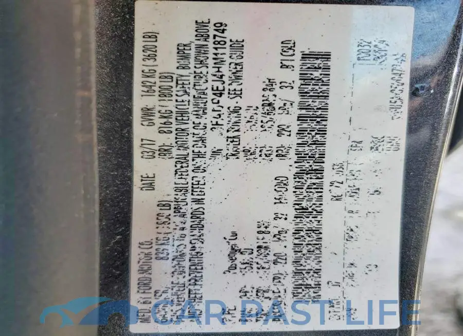 3FADP4EJ4HM118749# 12