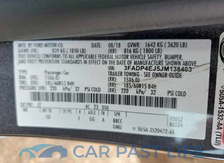 3FADP4EJ5JM138403# 13