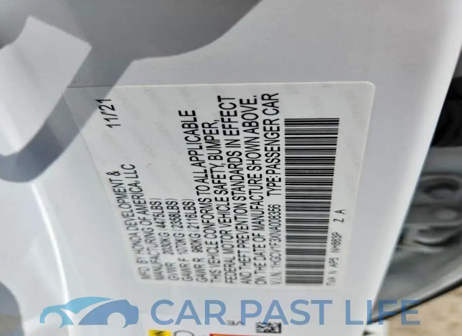 1HGCV1F3XNA008356# 13