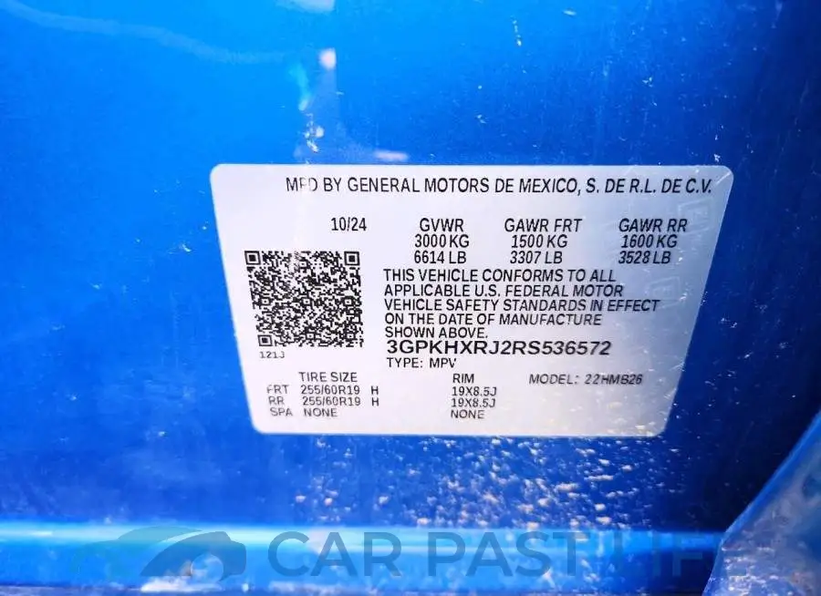 3GPKHXRJ2RS536572# 12