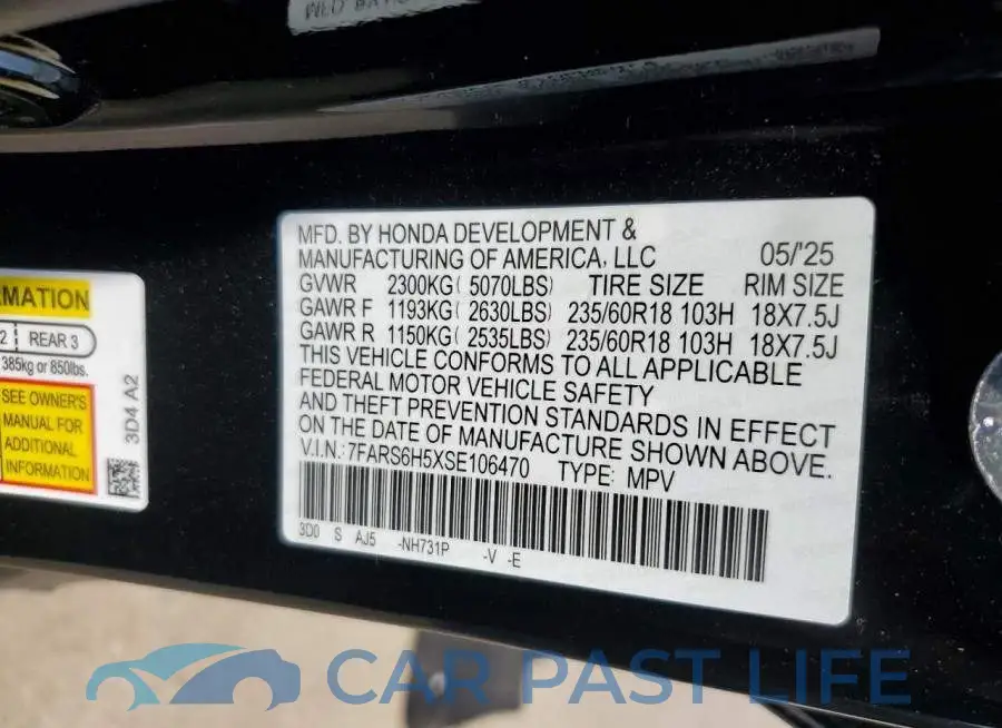 7FARS6H5XSE106470# 13