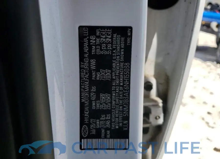 5NMJB3AE6NH155038# 13