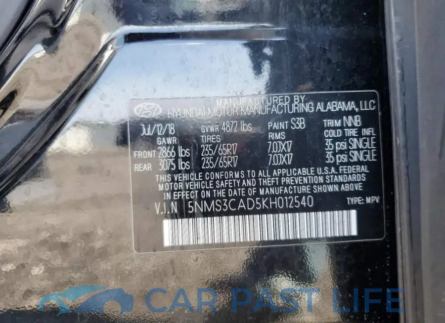 5NMS3CAD5KH012540# 13