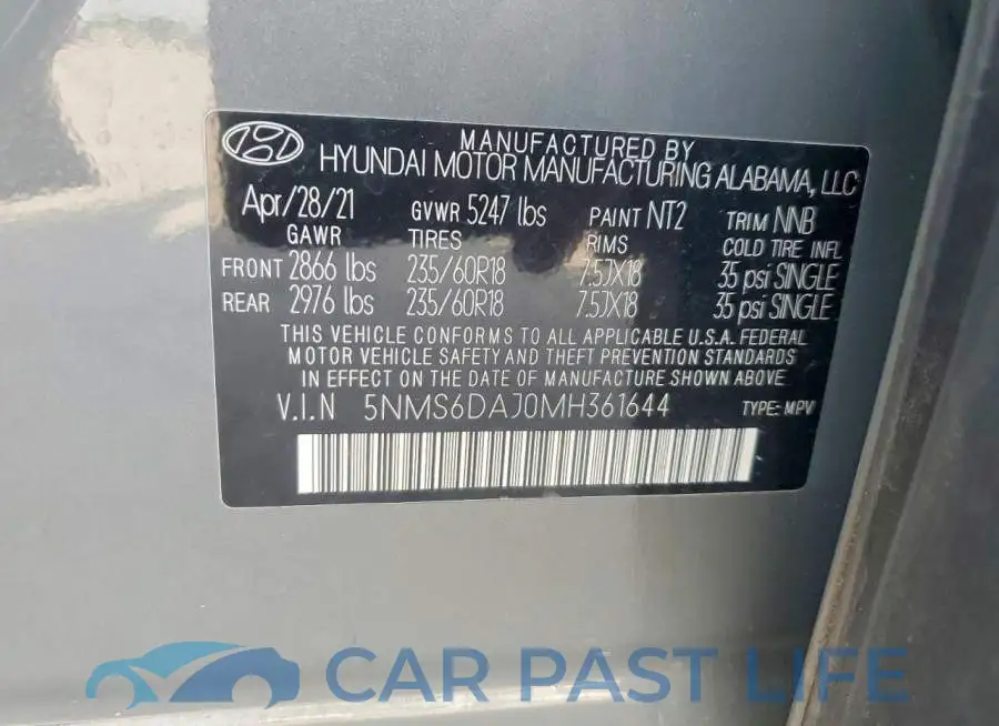 5NMS6DAJ0MH361644# 13