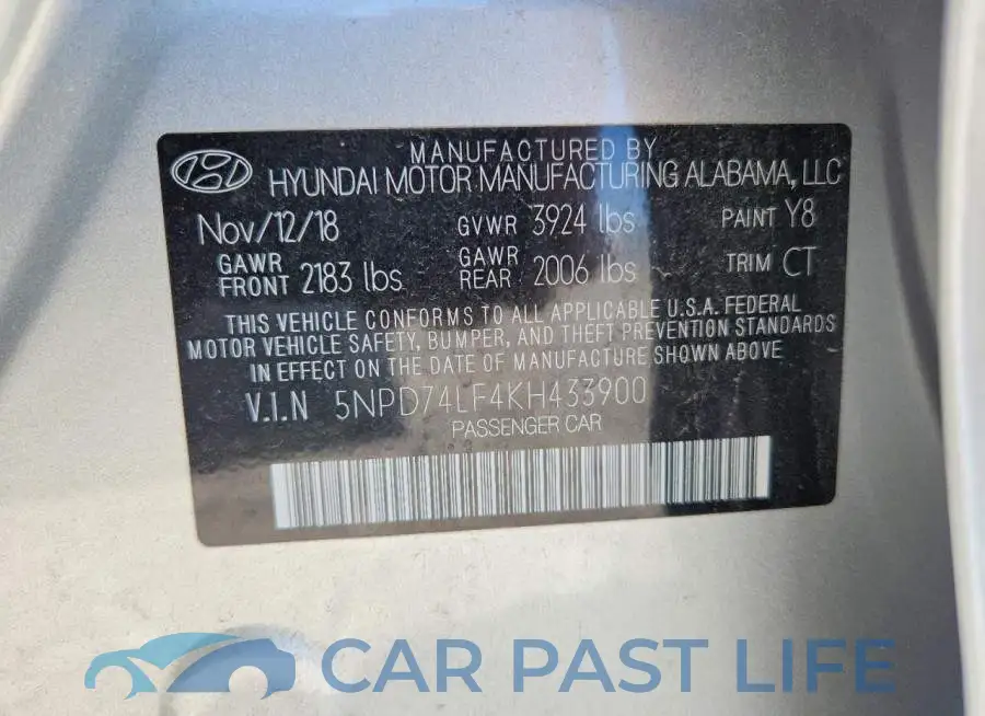 5NPD74LF4KH433900# 12