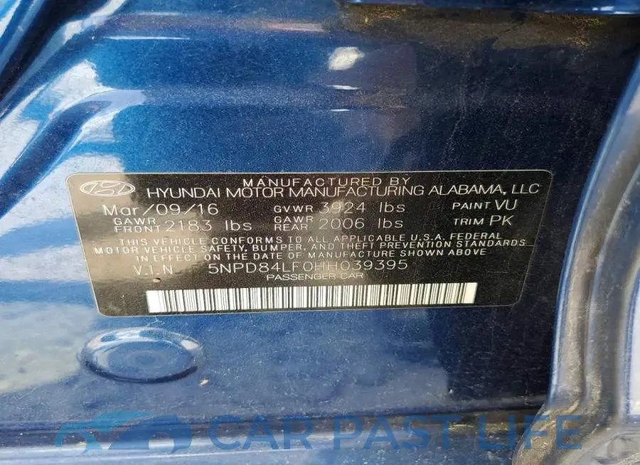 5NPD84LF0HH039395# 12