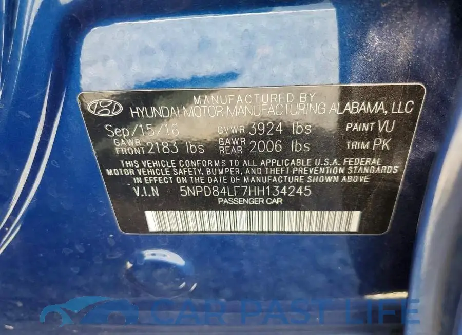 5NPD84LF7HH134245# 12
