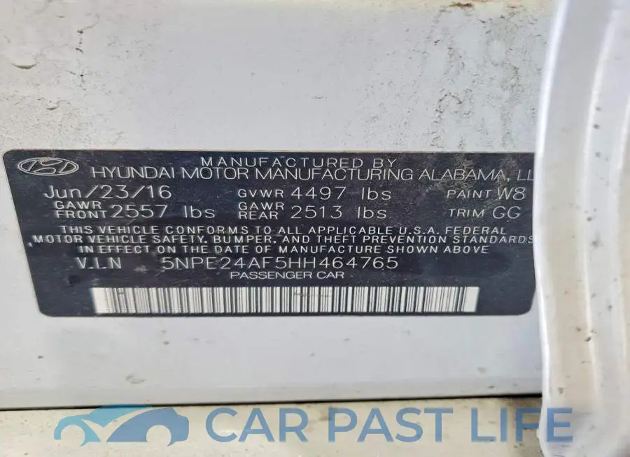 5NPE24AF5HH464765# 12
