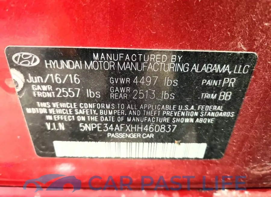 5NPE34AFXHH460837# 12