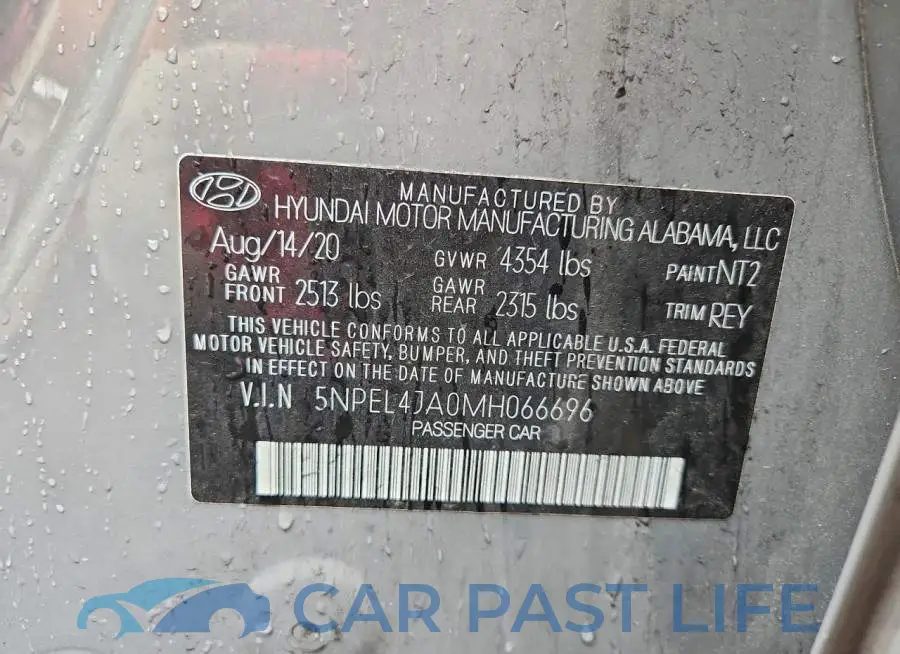 5NPEL4JA0MH066696# 12