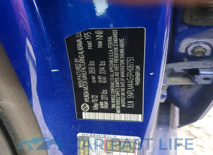 5NPLM4AG3PH087751# 12