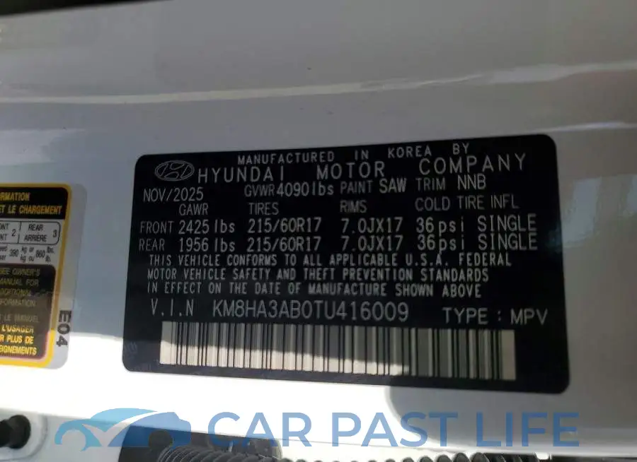 KM8HA3AB0TU416009# 14