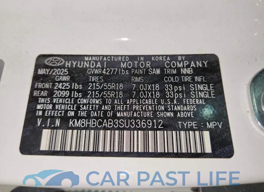 KM8HBCAB3SU336912# 13