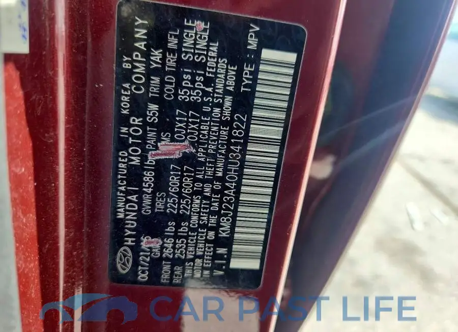 KM8J23A40HU341822# 13