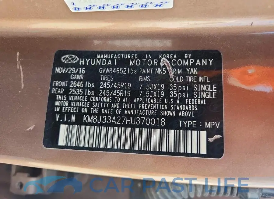 KM8J33A27HU370018# 13