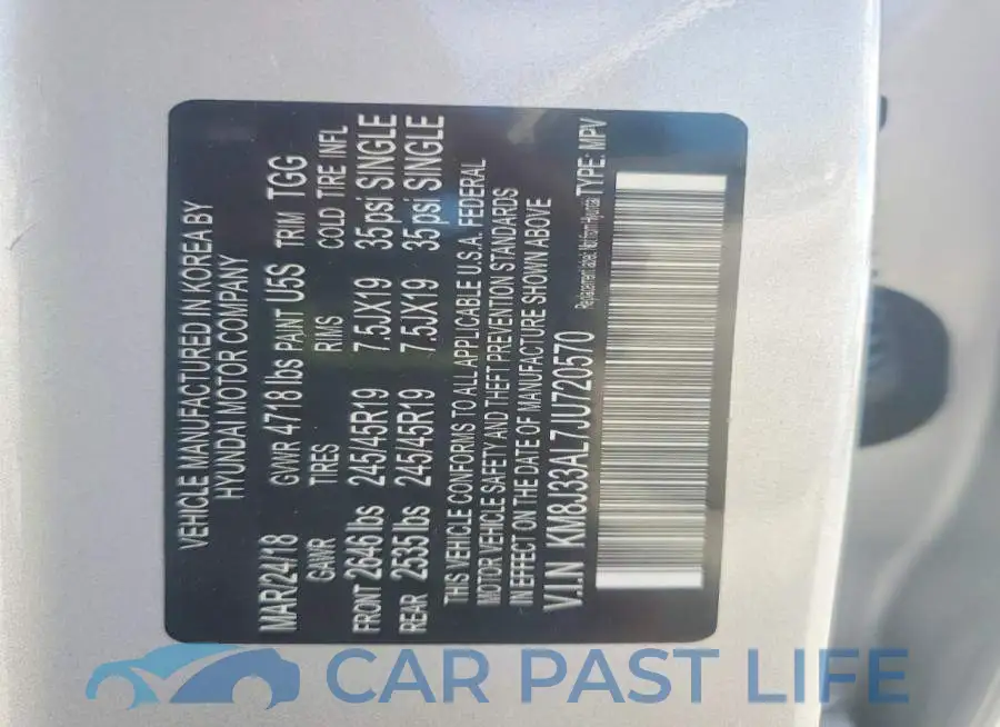 KM8J33AL7JU720570# 12
