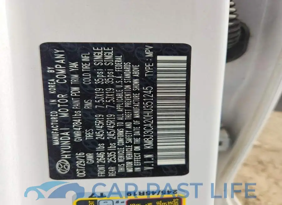 KM8J3CA20HU351245# 13