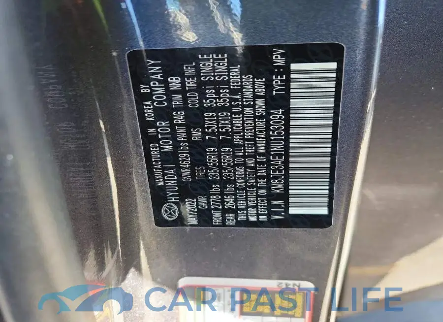 KM8JE3AE1NU153094# 13