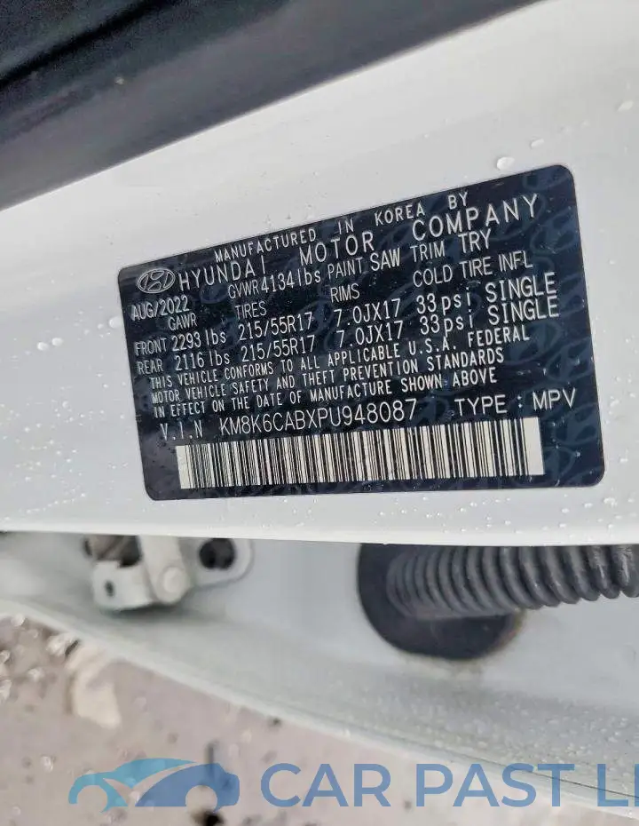 KM8K6CABXPU948087# 14