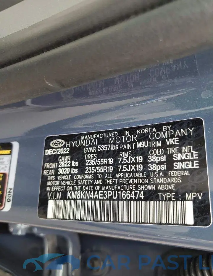 KM8KN4AE3PU166474# 13