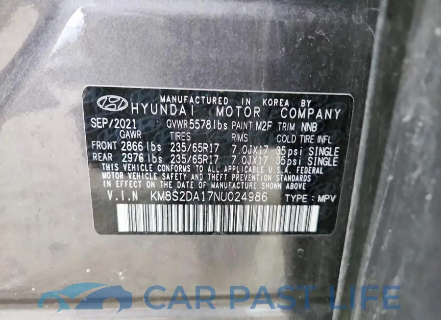 KM8S2DA17NU024986# 13