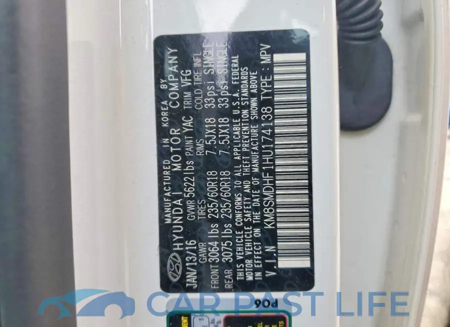 KM8SMDHF1HU174138# 13
