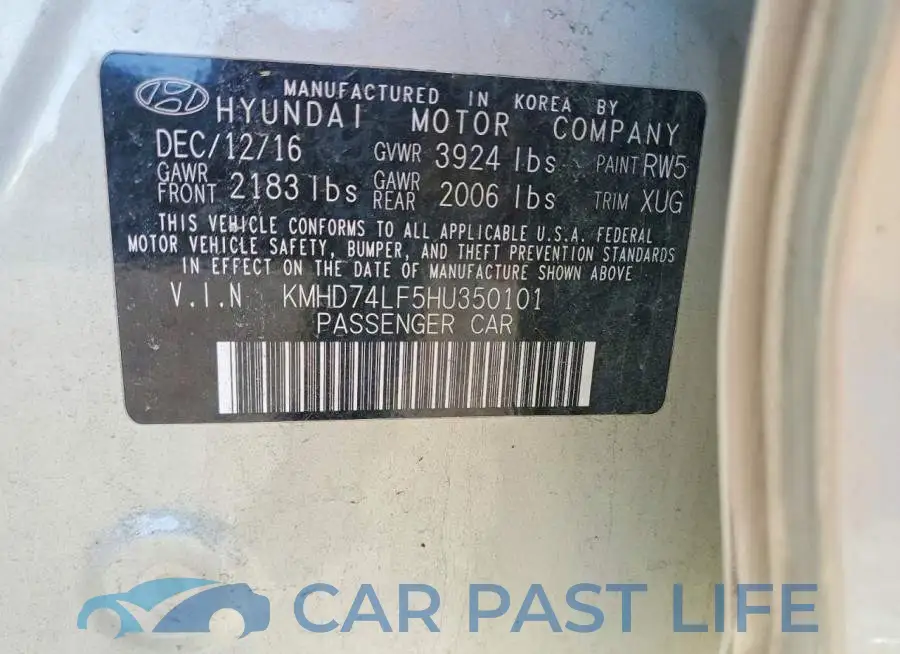 KMHD74LF5HU350101# 12