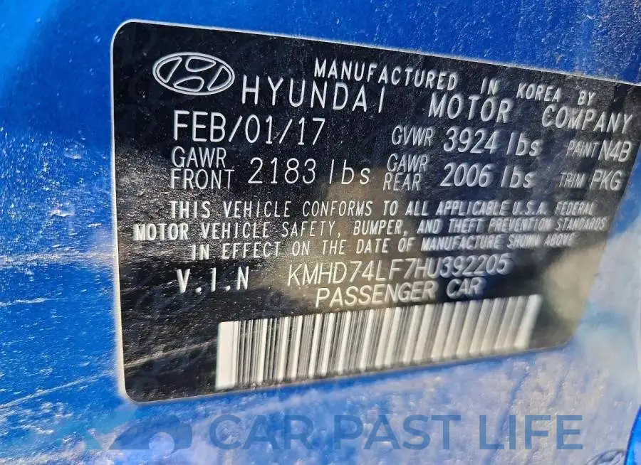 KMHD74LF7HU392205# 12