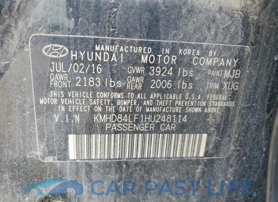 KMHD84LF1HU248114# 12