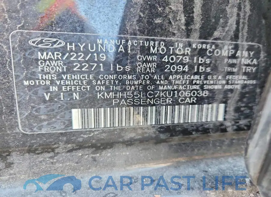 KMHH55LC7KU106038# 12