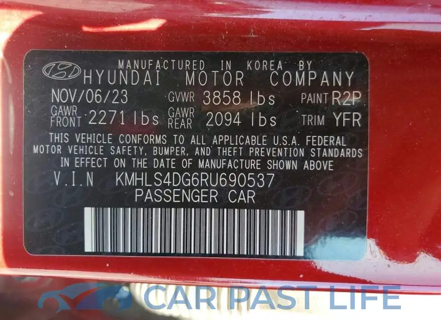 KMHLS4DG6RU690537# 12