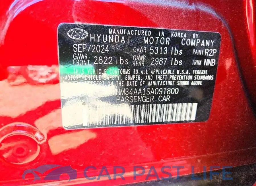 KMHM34AA1SA091800# 12