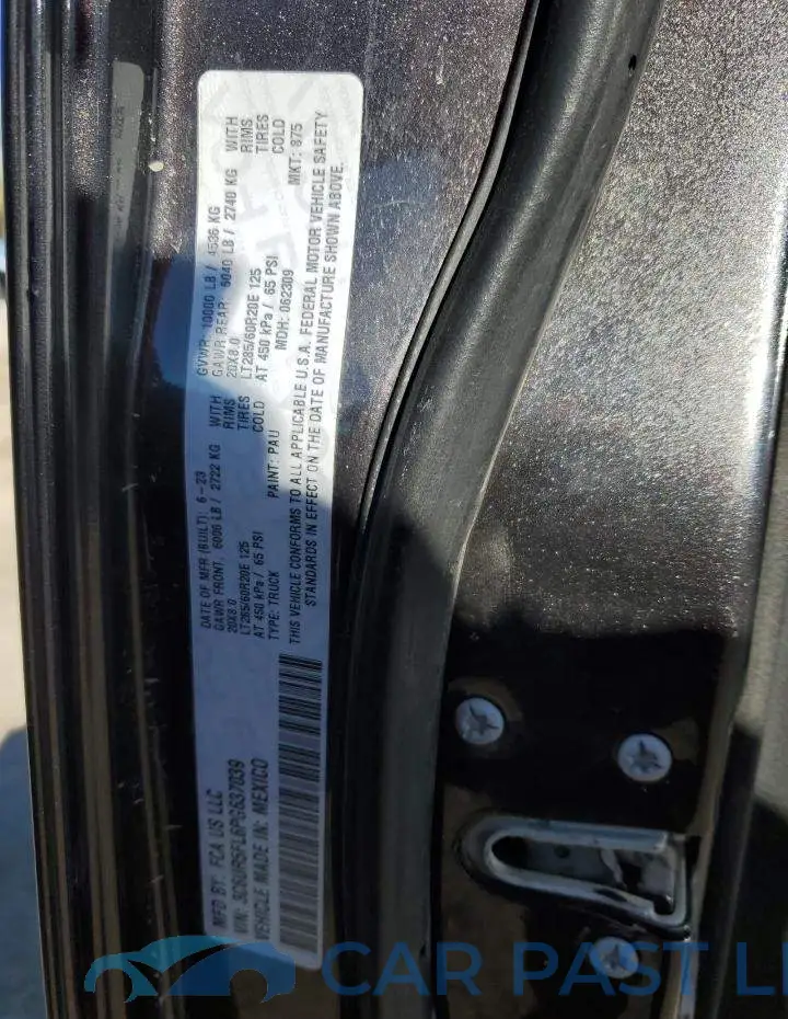 3C6UR5FL6PG637039# 12