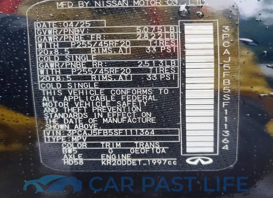 3PCAJ5FB5SF111364# 13