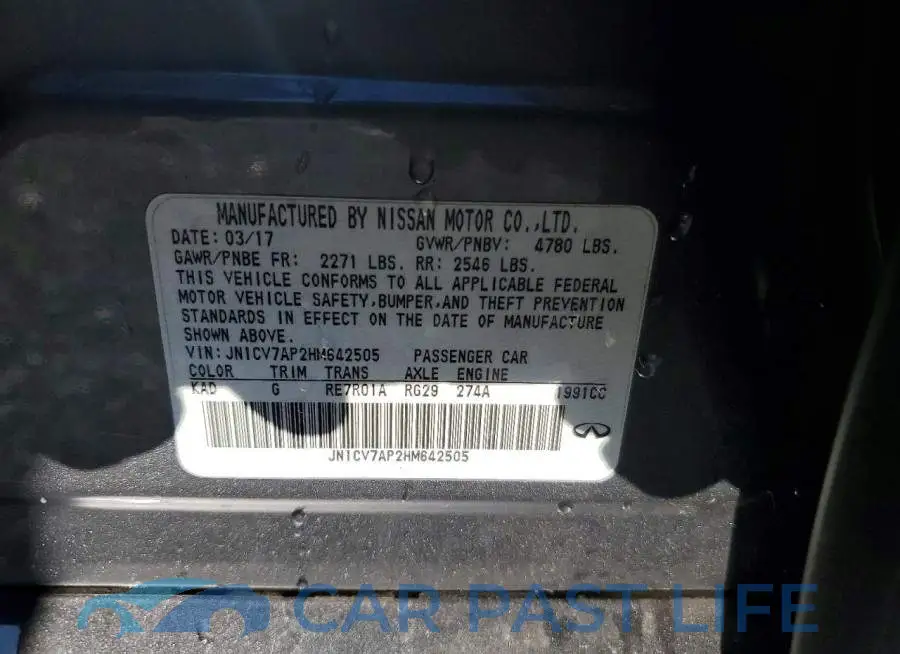 JN1CV7AP2HM642505# 12