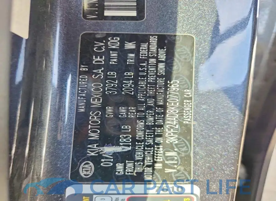 3KPF24AD8KE077965# 13