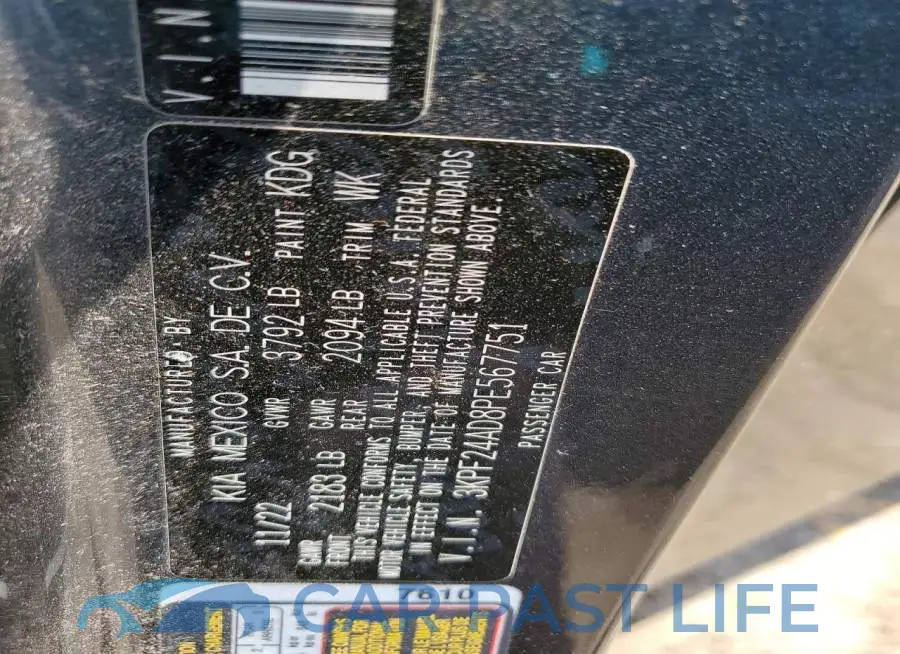 3KPF24AD8PE567751# 12