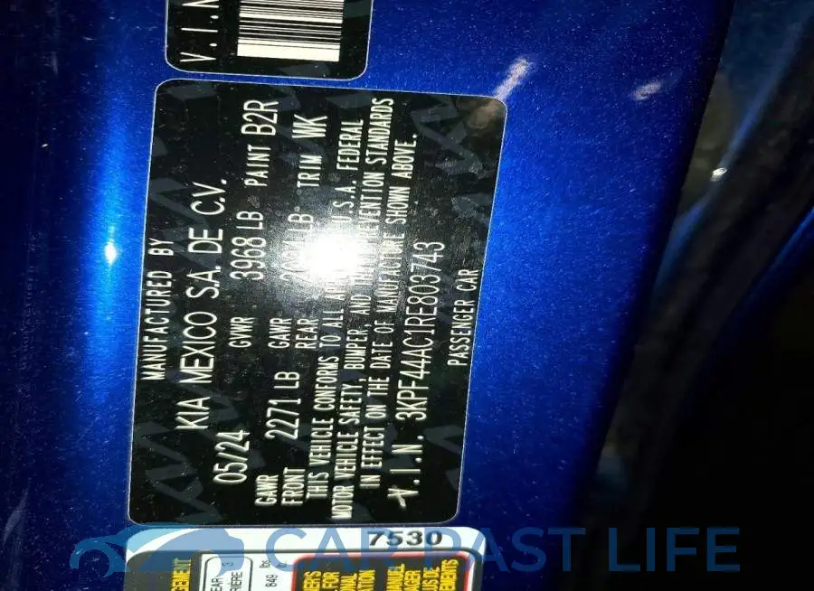 3KPF44AC1RE803743# 13