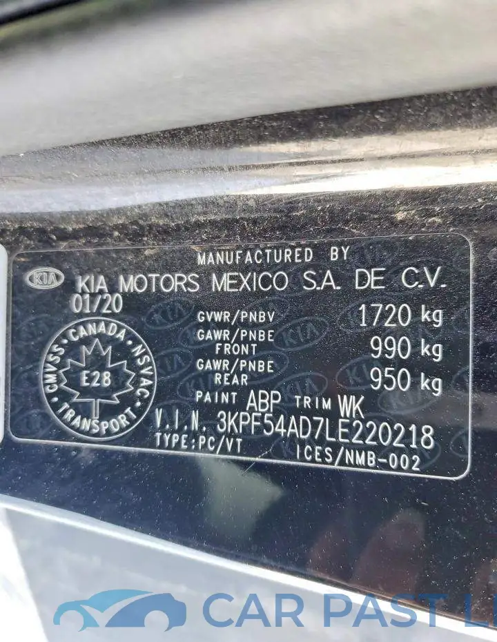 3KPF54AD7LE220218# 13
