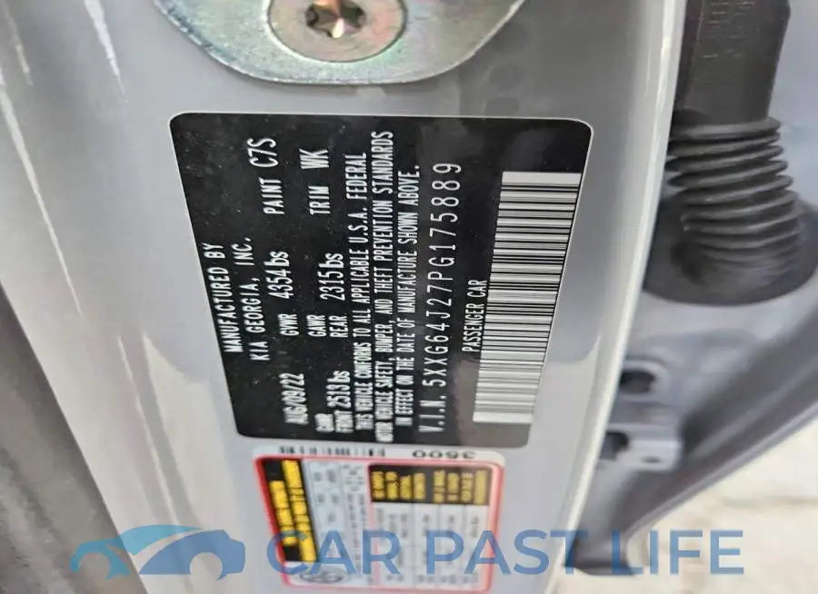 5XXG64J27PG175889# 12