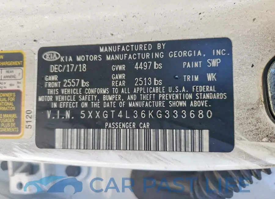 5XXGT4L36KG333680# 12